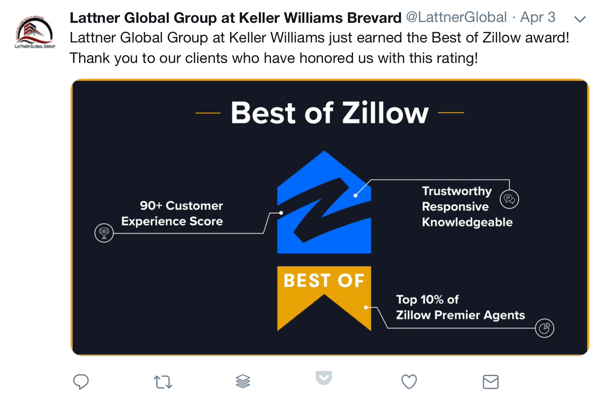 केलर विलियम्स ब्रेवार्ड में लॅटनर ग्लोबल ग्रुप द्वारा ग्राहकों को अपने विपणन, उदाहरण पुरस्कार और सामाजिक धन्यवाद में सामाजिक प्रमाण का उपयोग कैसे करें
