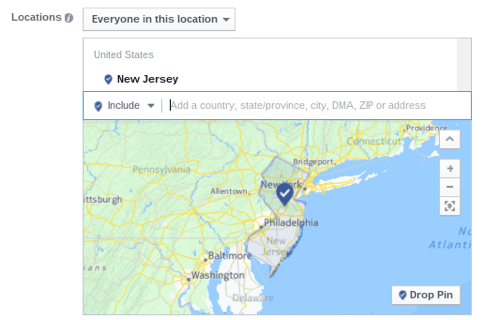 फेसबुक विज्ञापन स्थान लक्ष्यीकरण