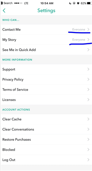 अपनी स्नैपचैट सेटिंग्स बदलें ताकि कोई भी आपसे संपर्क कर सके।