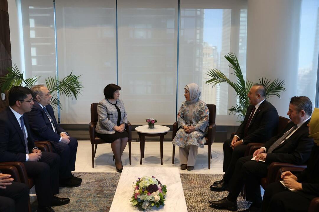 एमीन एर्दोगन ने न्यूयॉर्क में अज़रबैजानी संसद मालकिन गफारोवा के अध्यक्ष के साथ मुलाकात की