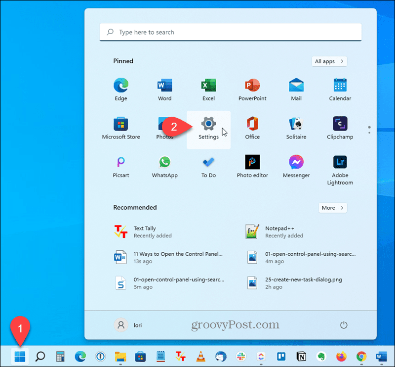 Windows 11 में सेटिंग ऐप खोलें