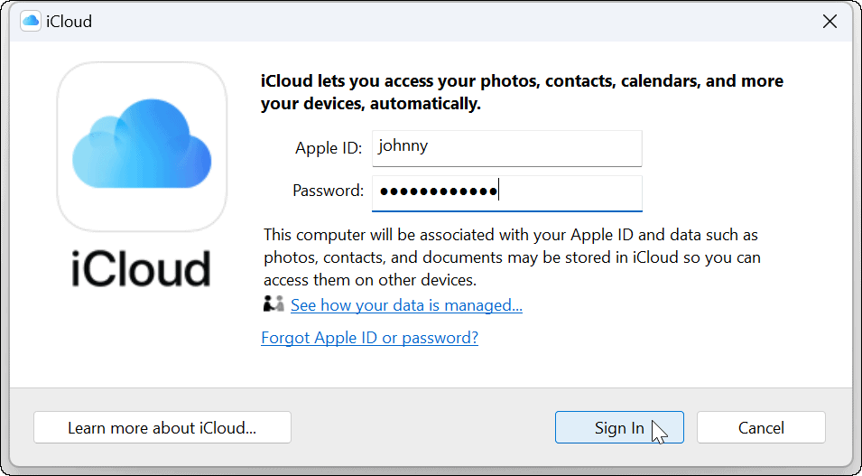 Apple iCloud को Windows 11 फ़ोटो ऐप से कनेक्ट करें