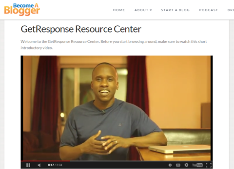 GetResponse Resources Center आपके दर्शकों को और भी अधिक मूल्य प्रदान करने का एक उदाहरण है। 