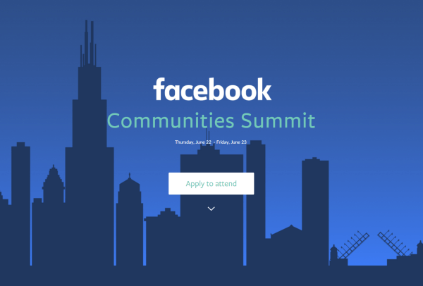 फेसबुक शिकागो में 22 और 23 जून को पहली बार फेसबुक कम्युनिटी समिट की मेजबानी करेगा।
