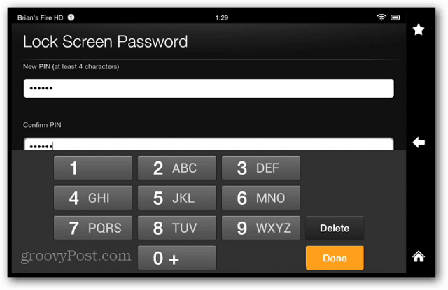 पासवर्ड किंडल फायर एचडी लॉक स्क्रीन को सुरक्षित रखें