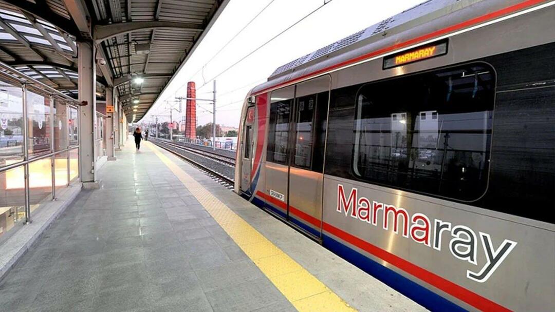 Marmaray यात्राओं के समय का विवरण