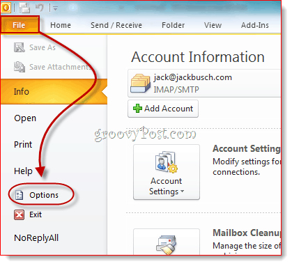 Outlook 2010 में डेवलपर टैब प्रकट करें