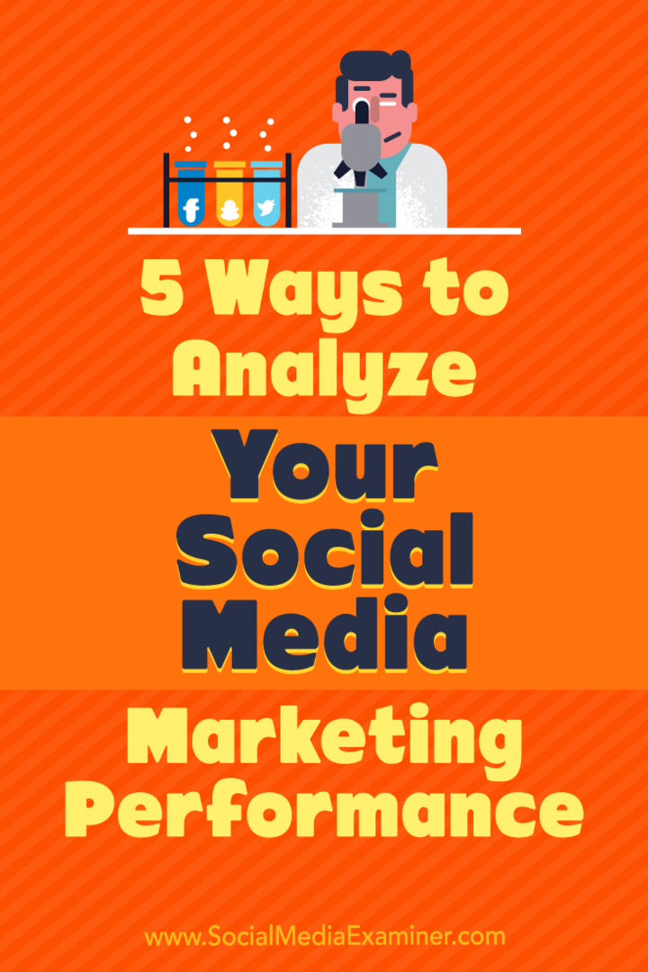 5 तरीके आपके सामाजिक मीडिया विपणन प्रदर्शन का विश्लेषण करने के लिए: सामाजिक मीडिया परीक्षक