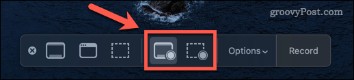 Mac. पर स्क्रीन रिकॉर्डिंग विकल्प
