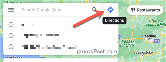 Google मानचित्र में दिशा-निर्देश प्रारंभ करें