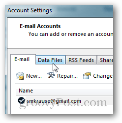 आउटलुक 2013 के लिए pst फाइल कैसे बनाएं - डेटा फाइल पर क्लिक करें