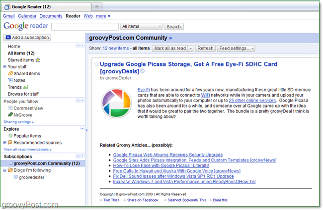 कैसे अपने डिफ़ॉल्ट फ़ायरफ़ॉक्स आरएसएस दर्शक गूगल रीडर में बदलने के लिए