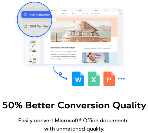 PDF तत्व रूपांतरण गुणवत्ता