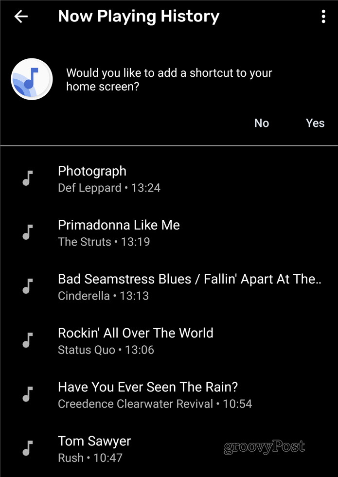 अब Google Pixel गाने की सूची खेल रहा है