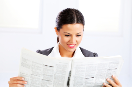 व्यापार महिला अखबार पढ़ती है
