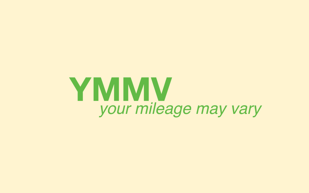 "YMMV" का क्या अर्थ है और मैं इसका उपयोग कैसे करूँ?