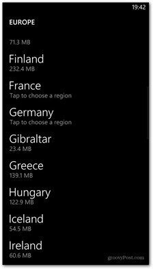विंडोज फोन 8 नक्शे उपलब्ध देशों