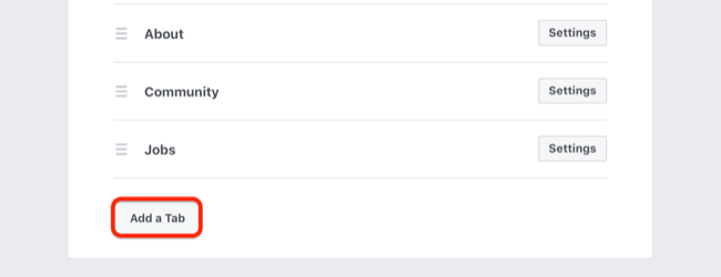फेसबुक पेज में टैब जोड़ने के चरण 2