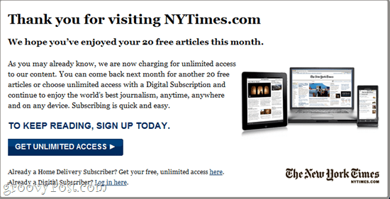 NYtimes Paywall को बायपास करें