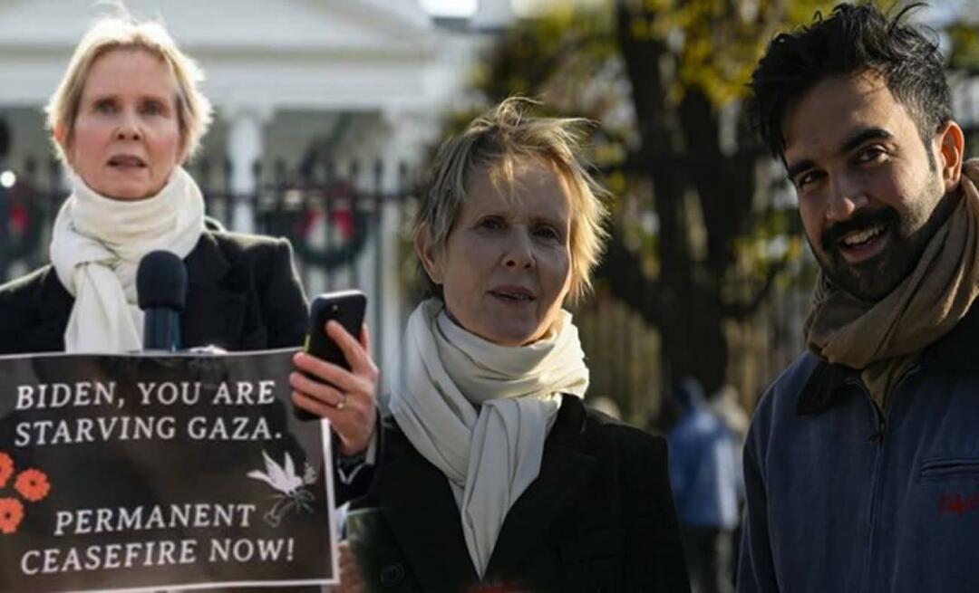 अमेरिकी अभिनेत्री सिंटिया निक्सन ने व्हाइट हाउस के सामने से फ़िलिस्तीनियों के लिए आवाज़ उठाई!