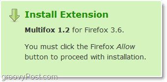मल्टीफ़ॉक्स फ़ायरफ़ॉक्स एक्सटेंशन स्थापित करें