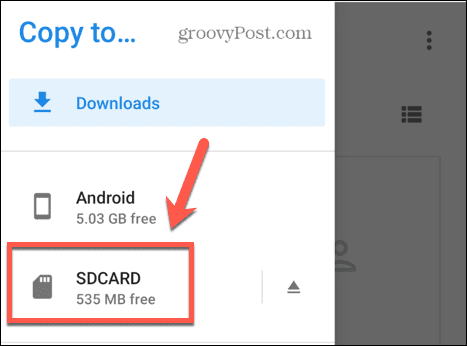 Android एसडी कार्ड भंडारण