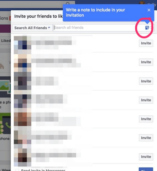 फेसबुक ने पेज की तरह निमंत्रण के साथ एक व्यक्तिगत नोट शामिल करने का विकल्प जोड़ा।
