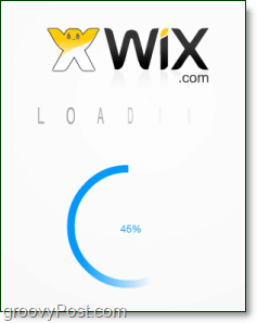 wix फ़्लैश वेबसाइट eidtor को लोड होने में एक पल लग सकता है