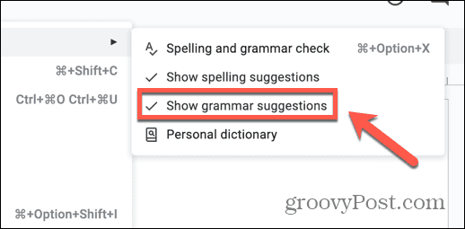 वर्तनी सुझावों को बंद किया जाना Google डॉक्स वर्तनी जांच के काम न करने का एक सामान्य कारण है