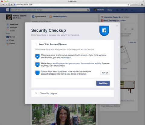 फेसबुक एक नई सुरक्षा जांच सुविधा का परीक्षण करता है