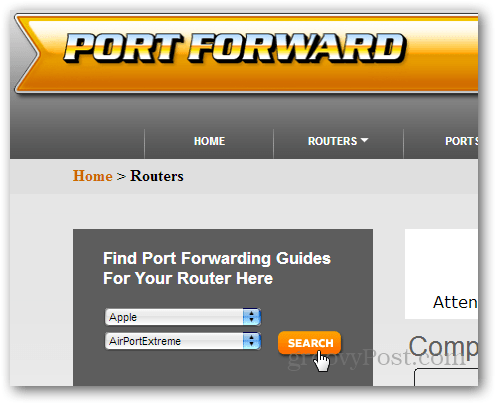 portforward.com पर एक राउटर गाइड खोजना