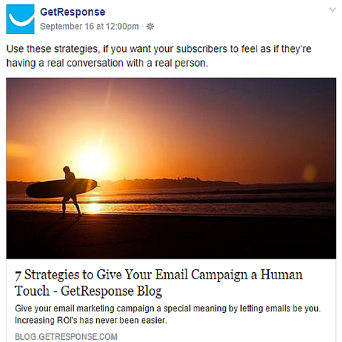 getresponse फेसबुक विज्ञापन