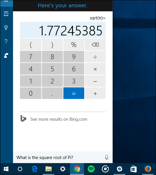 Cortana गणित