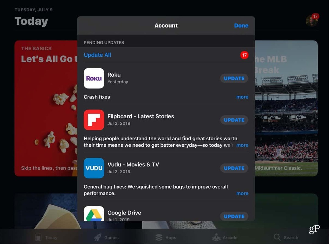 ऐप स्टोर में iOS 13 पर कैसे ढूंढें और मैन्युअल रूप से अपडेट करें एप्लिकेशन