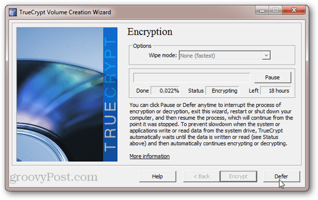 TrueCrypt सिस्टम डिस्क एन्क्रिप्शन कब तक ले जाता है?