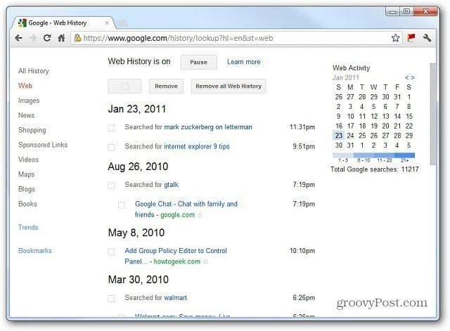 Google गोपनीयता: 1 मार्च से पहले अपना Google वेब इतिहास निकालें