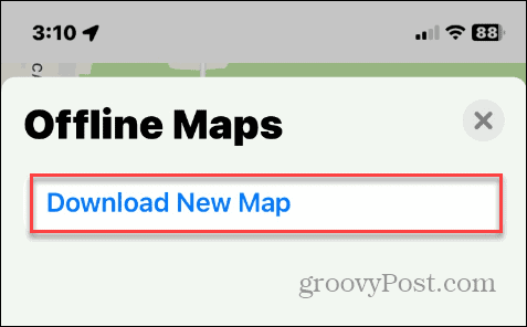 ऑफ़लाइन उपयोग के लिए नया मानचित्र डाउनलोड करें