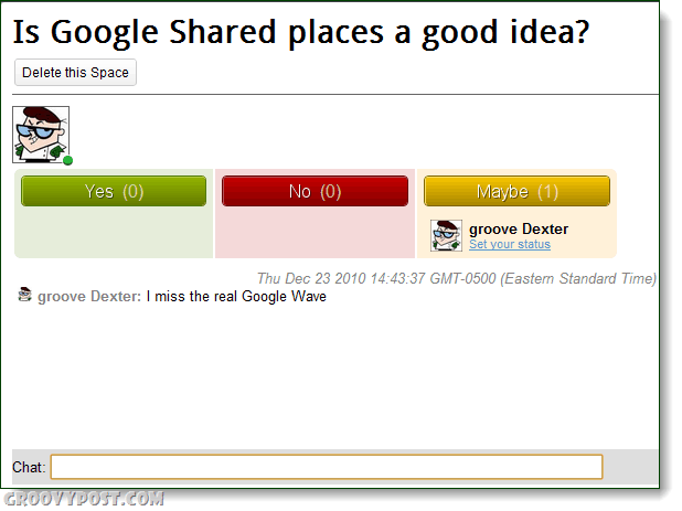 कार्रवाई में Google साझा किए गए स्थान गैजेट