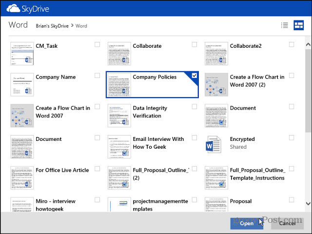 Outlook.com में स्काईड्राइव से फ़ाइलें कैसे साझा करें