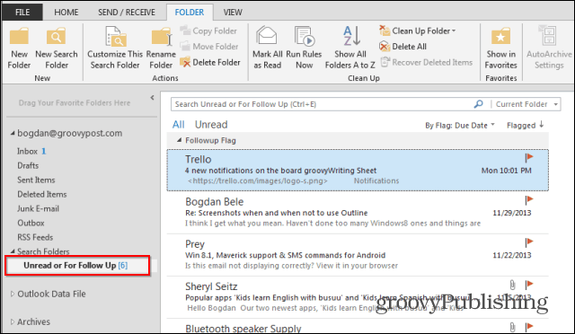 Outlook 2013: ईमेल फास्ट खोजने के लिए खोज फ़ोल्डर का उपयोग कैसे करें!