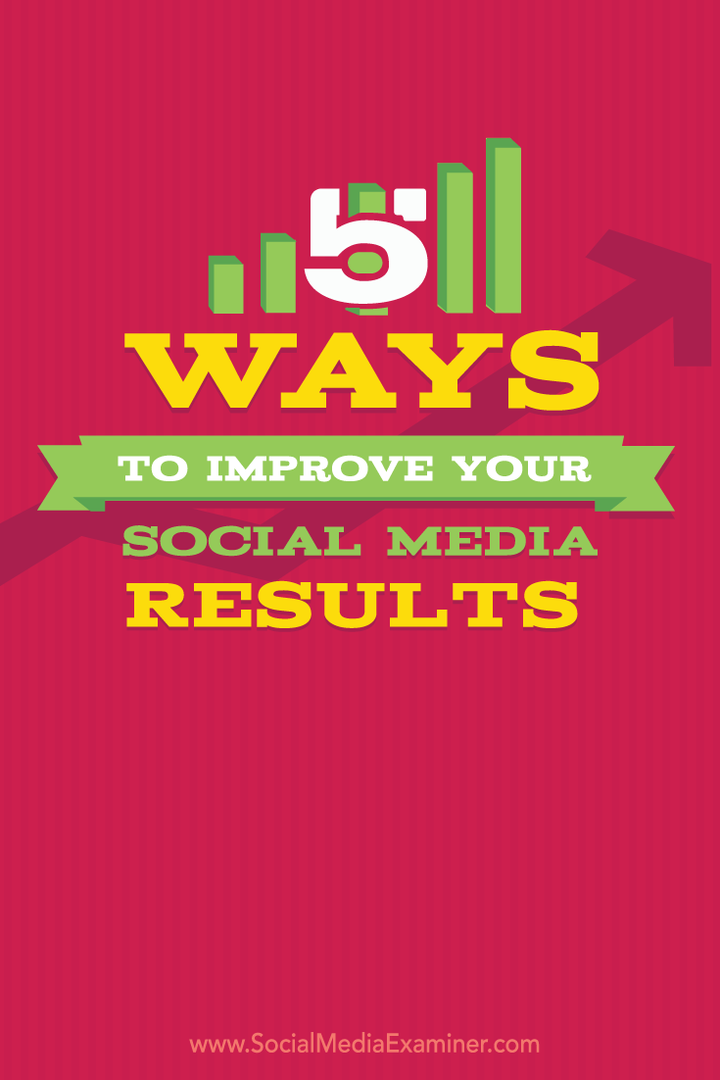 5 तरीके आपके सामाजिक मीडिया में सुधार करने के लिए: सामाजिक मीडिया परीक्षक