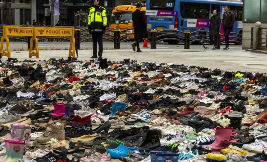 दक्षिण कोरिया से मानवता का एक सबक! उन्होंने फ़िलिस्तीन के लिए चौराहों पर सैकड़ों जूतों की कतार लगा दी
