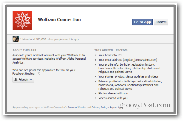 wolfram अल्फा फेसबुक रिपोर्ट फेसबुक ऐप पर जाएं