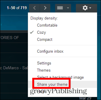 जीमेल कस्टम थीम्स अपने विषय 2 साझा करें