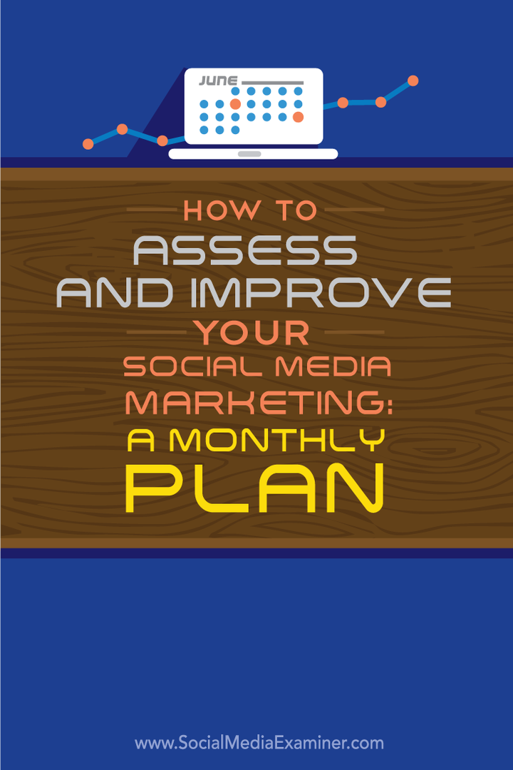 अपने सामाजिक मीडिया विपणन का आकलन और सुधार कैसे करें: एक मासिक योजना: सामाजिक मीडिया परीक्षक