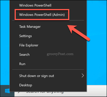 Windows PowerShell विंडो लॉन्च करना
