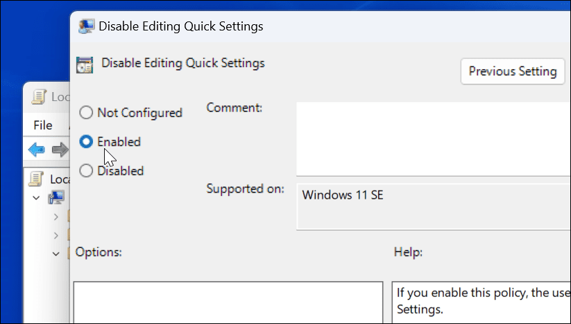 Windows 11 पर त्वरित सेटिंग्स संपादन रोकें