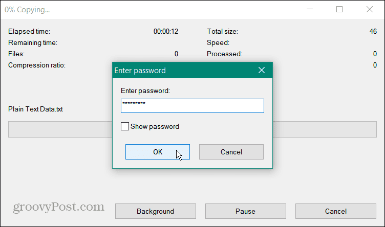 पासवर्ड एक पाठ फ़ाइल को सुरक्षित रखें