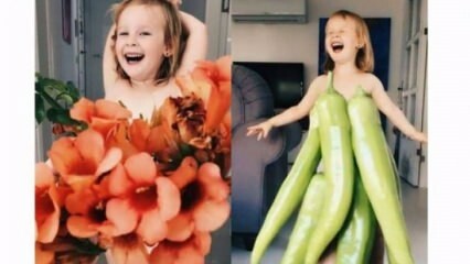 उसने फल और सब्जियों से अपनी बेटी के लिए कपड़े बनाए!