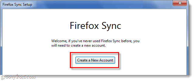 एक नया फ़ायरफ़ॉक्स सिंक खाता बनाएँ